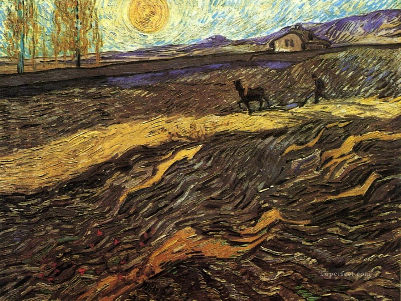Campo cerrado con el labrador Vincent van Gogh Pintura al óleo